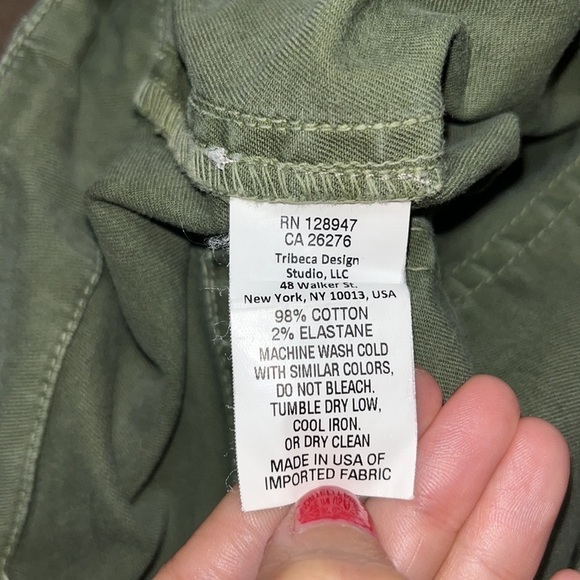 Nili Lotan Military Cropped Pants Camo Green 10 - Picture 10 of 11